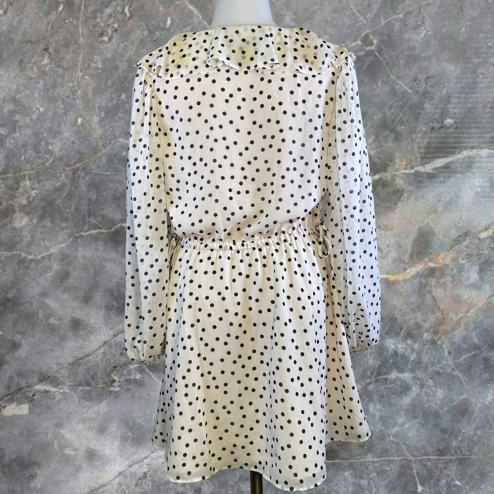 Majorelle Mattie Mini Dress in Black & Cream Dot - Picture 11 of 12